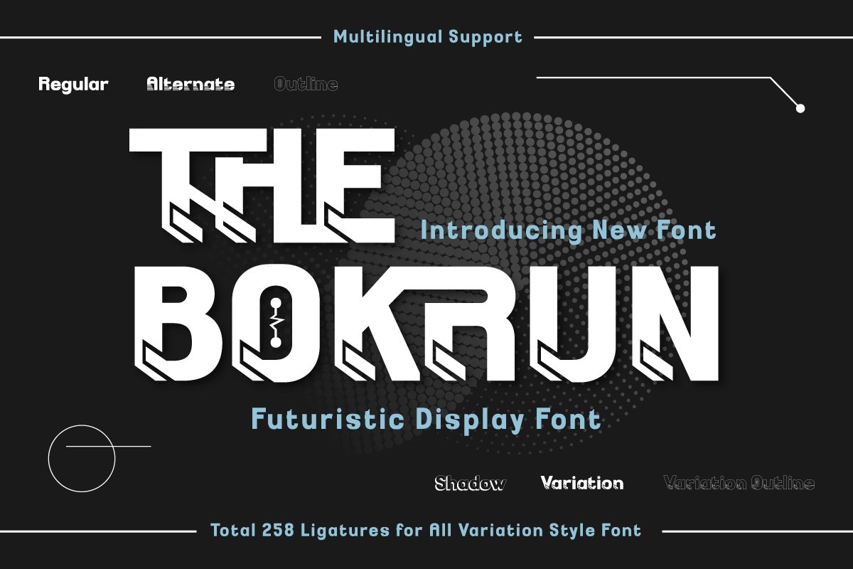 Пример шрифта The Bokrun #1