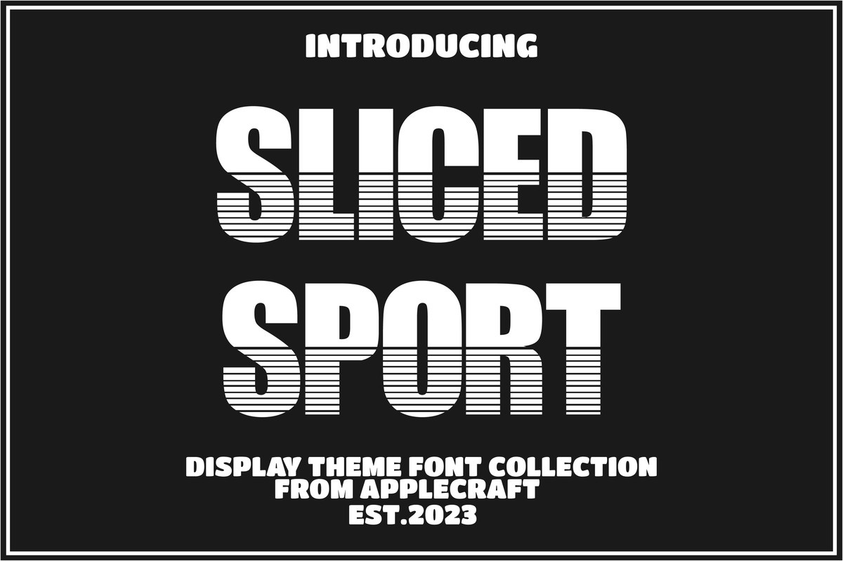 Пример шрифта Sliced Sport #1