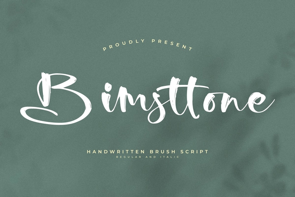 Пример шрифта Bimsttone #1