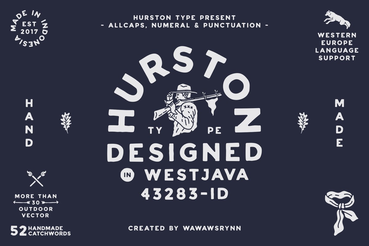 Пример шрифта Hurston #1