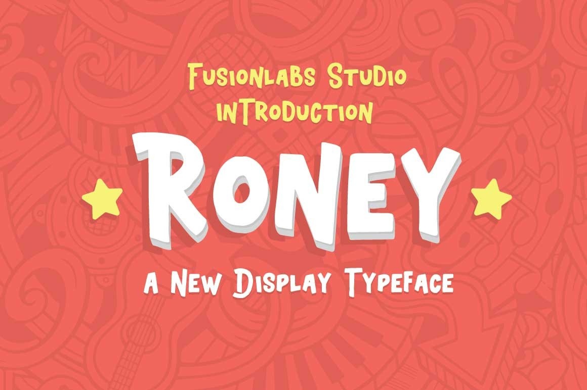 Пример шрифта Roney Typeface #1
