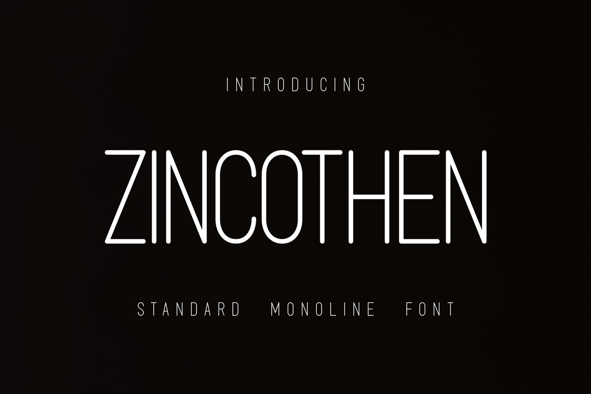 Пример шрифта Zincothen #1