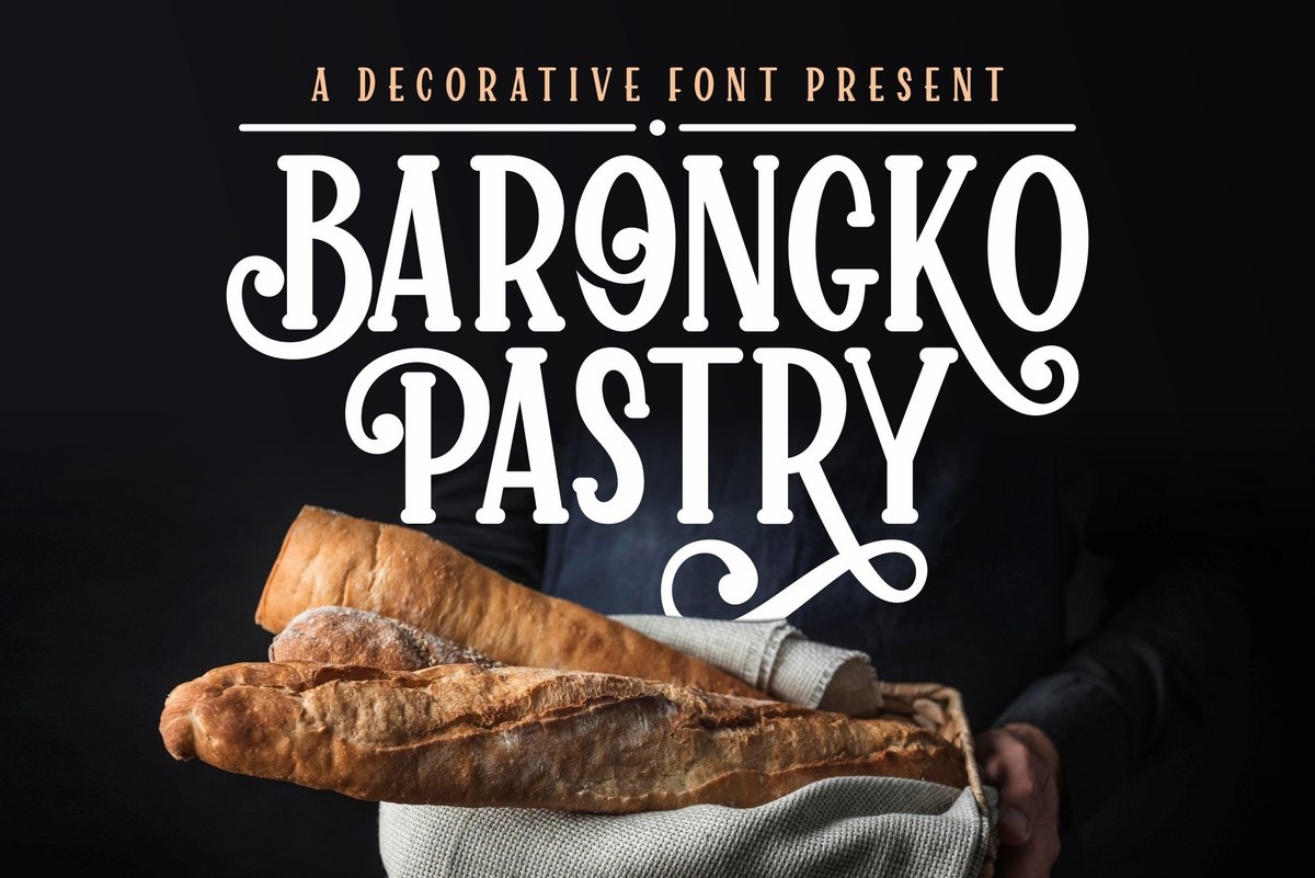 Пример шрифта Barongko Pastry #1