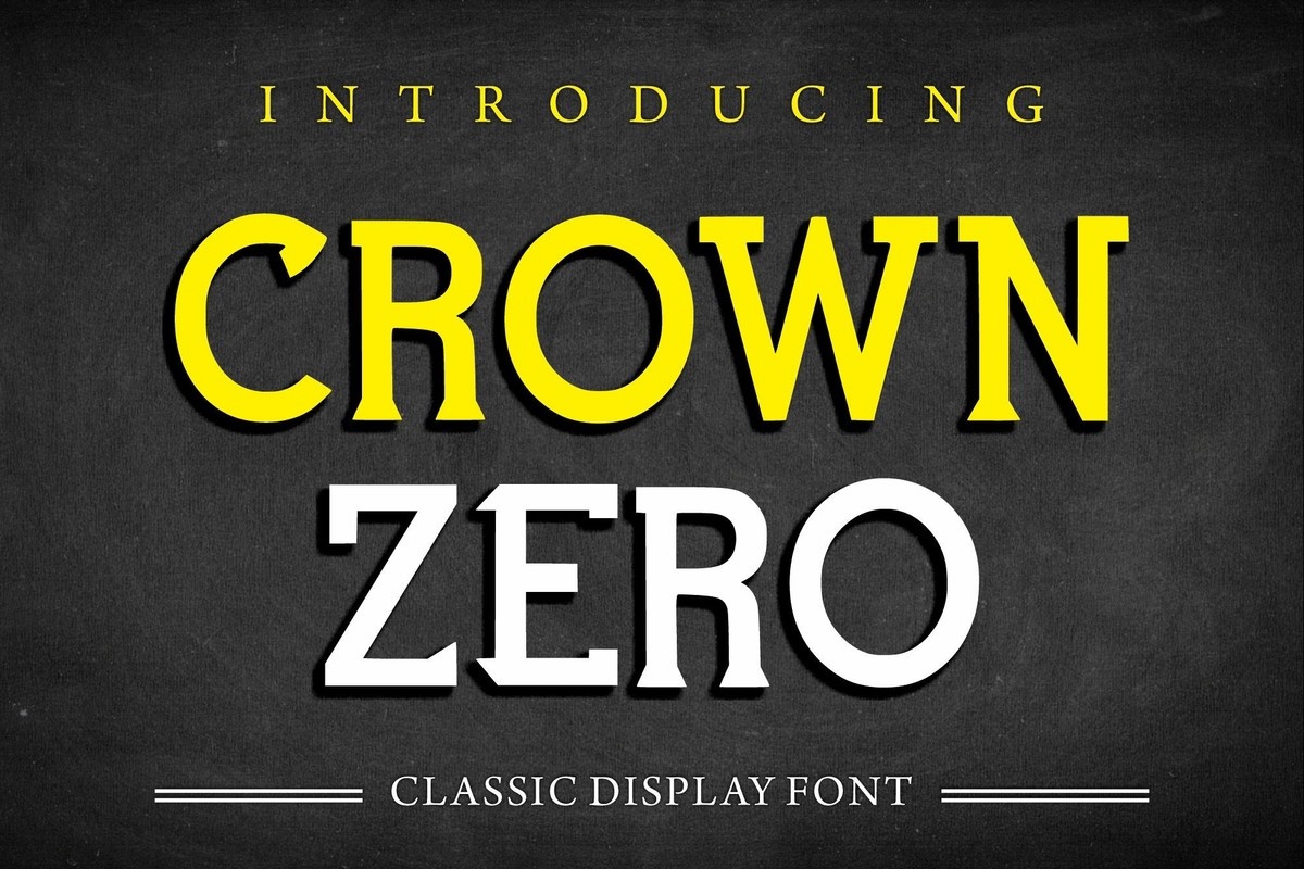 Пример шрифта Crown Zero #1