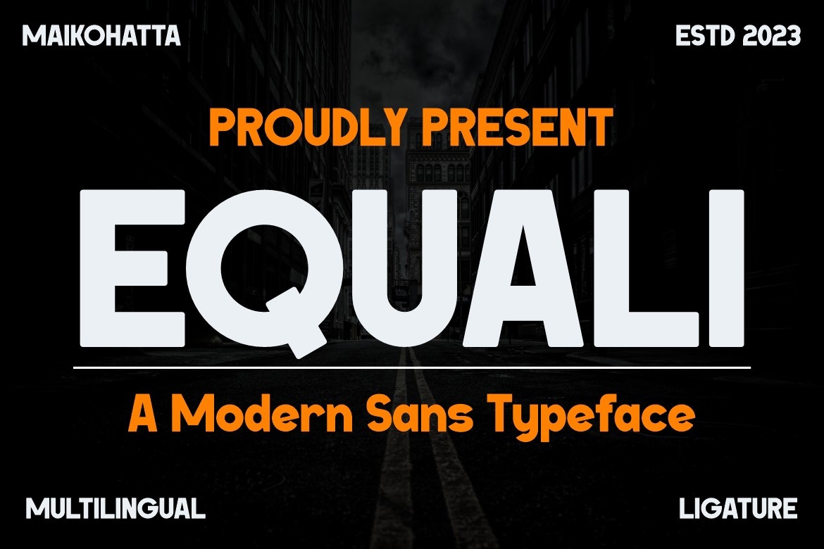 Пример шрифта Equali #1