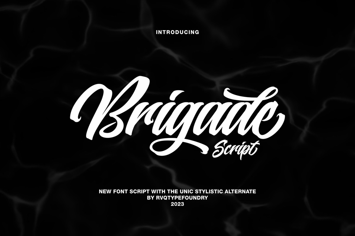 Пример шрифта Brigade Script #1