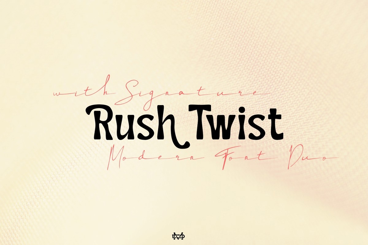 Пример шрифта Rush Twist #1