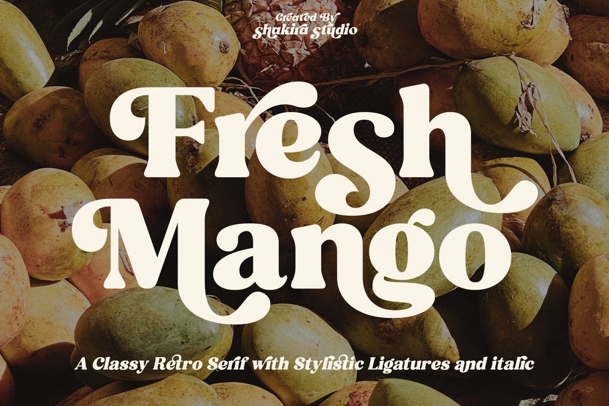 Пример шрифта Fresh Mango #1