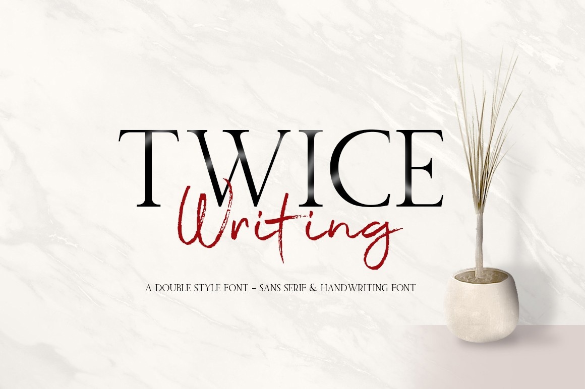 Пример шрифта Twice Writing #1