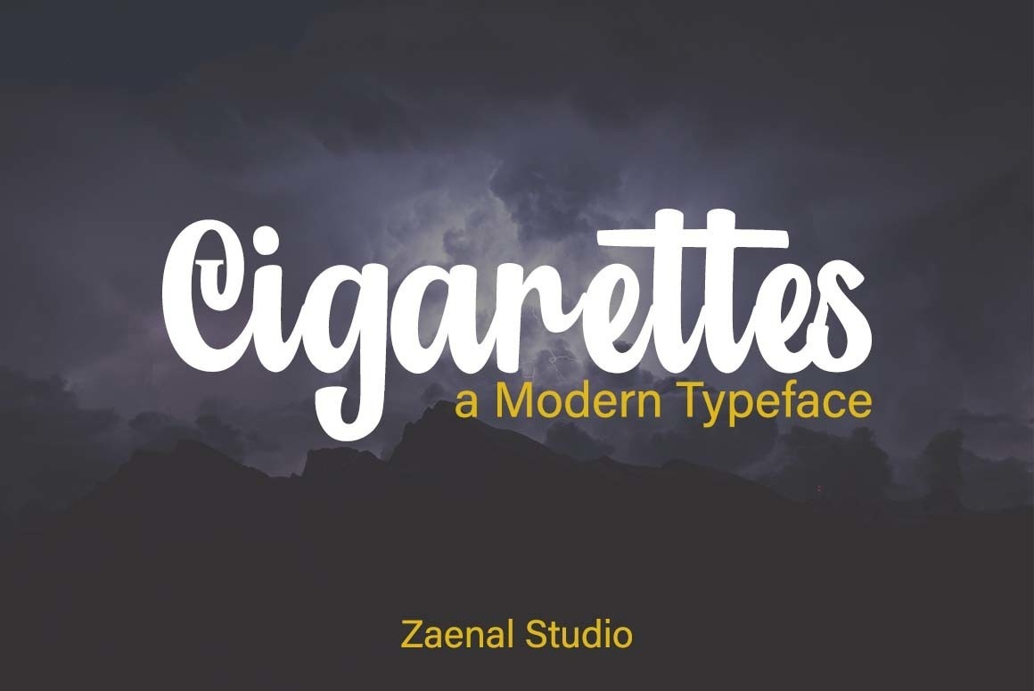 Пример шрифта Cigarettes #1