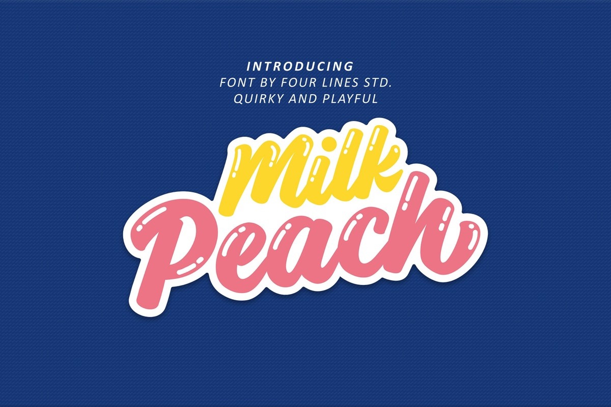 Пример шрифта Milk Peach #1