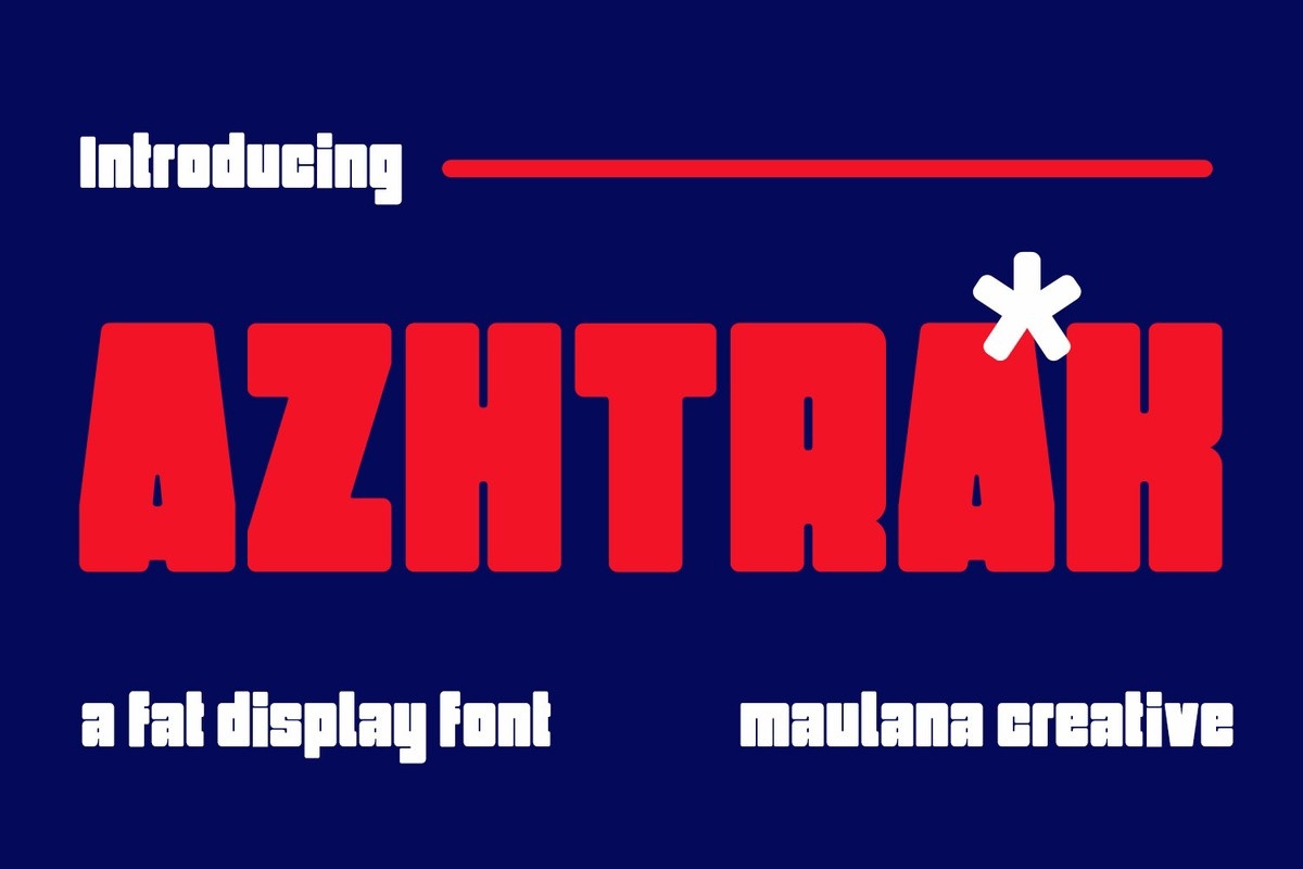 Пример шрифта Azhtrak #1
