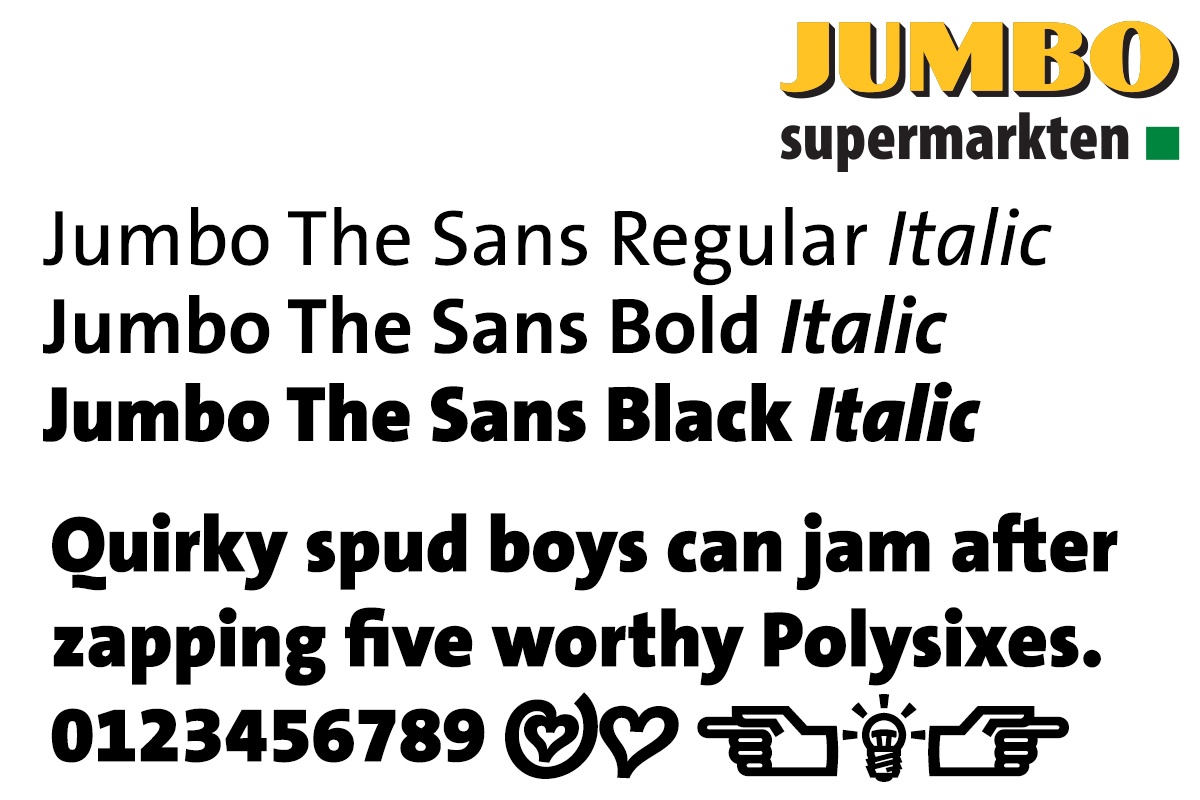 Пример шрифта Jumbo The Sans #1