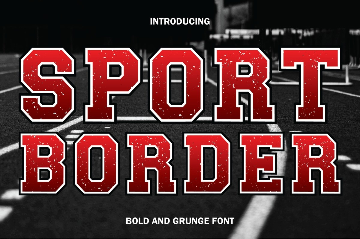 Пример шрифта Sport Border #1