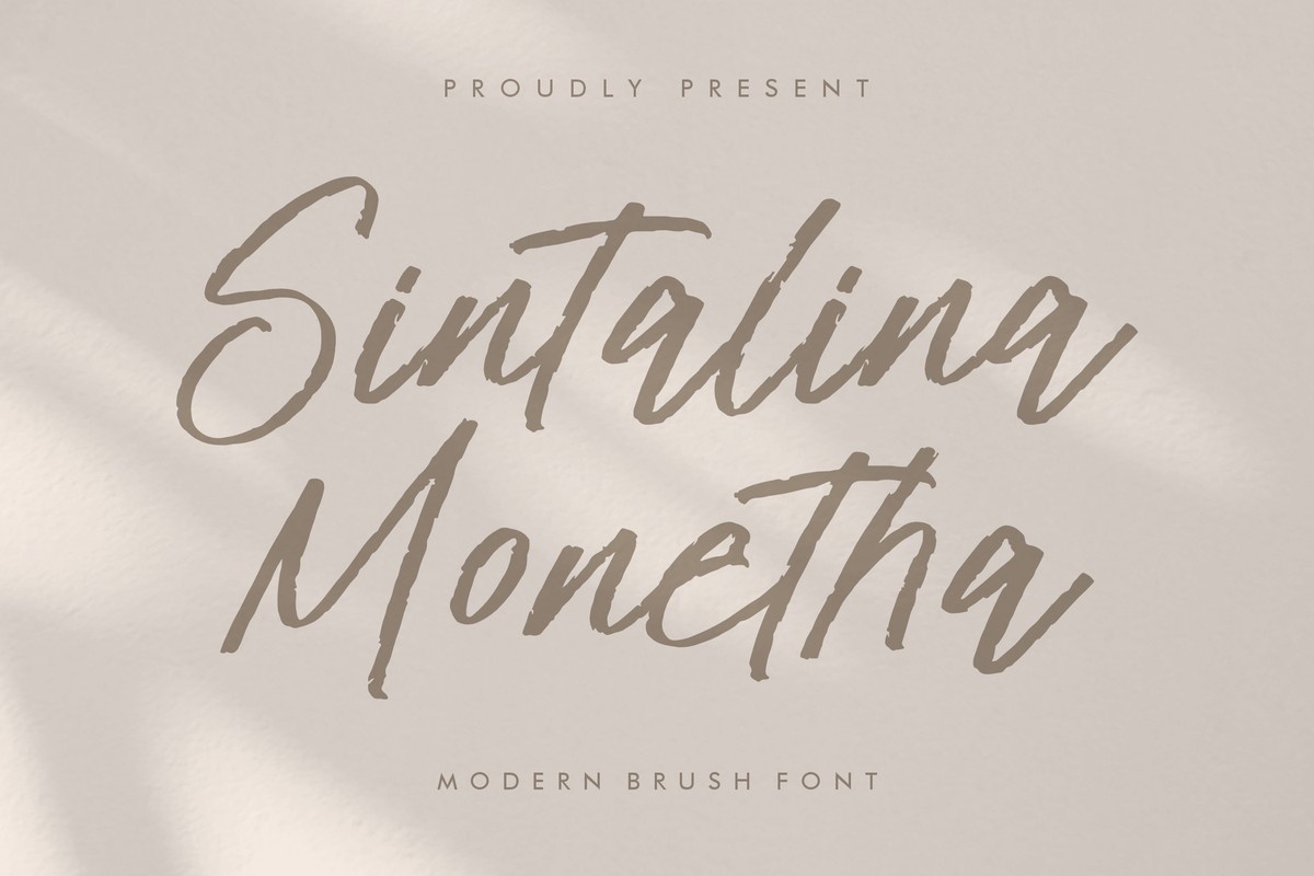Пример шрифта Sintalina Monetha #1