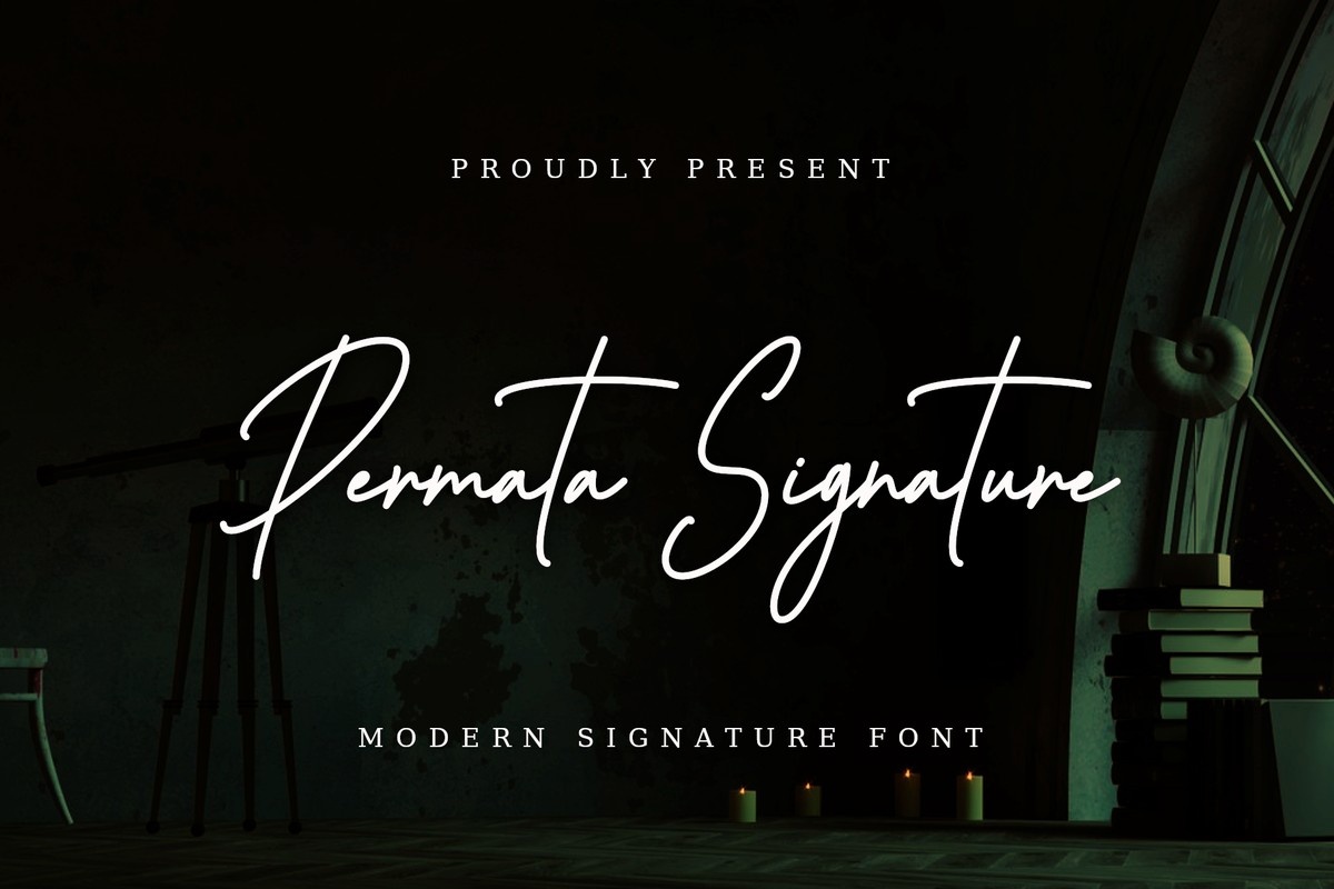 Пример шрифта Permata Signature #1