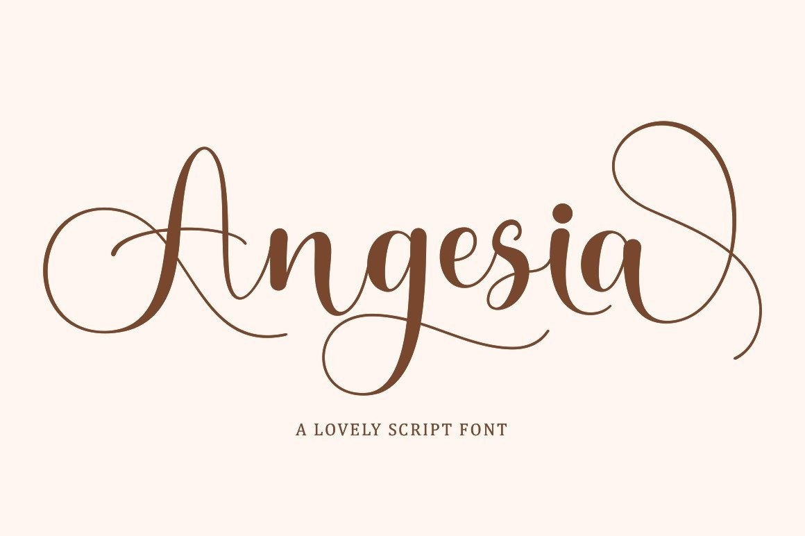 Пример шрифта Angesia #1