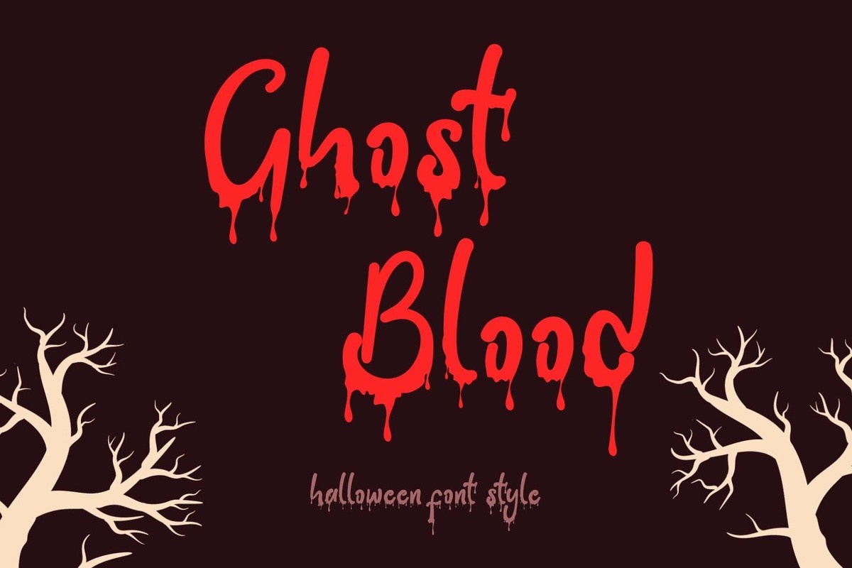 Пример шрифта Ghost Blood #1