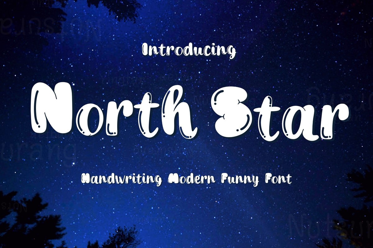 Пример шрифта North Star #1
