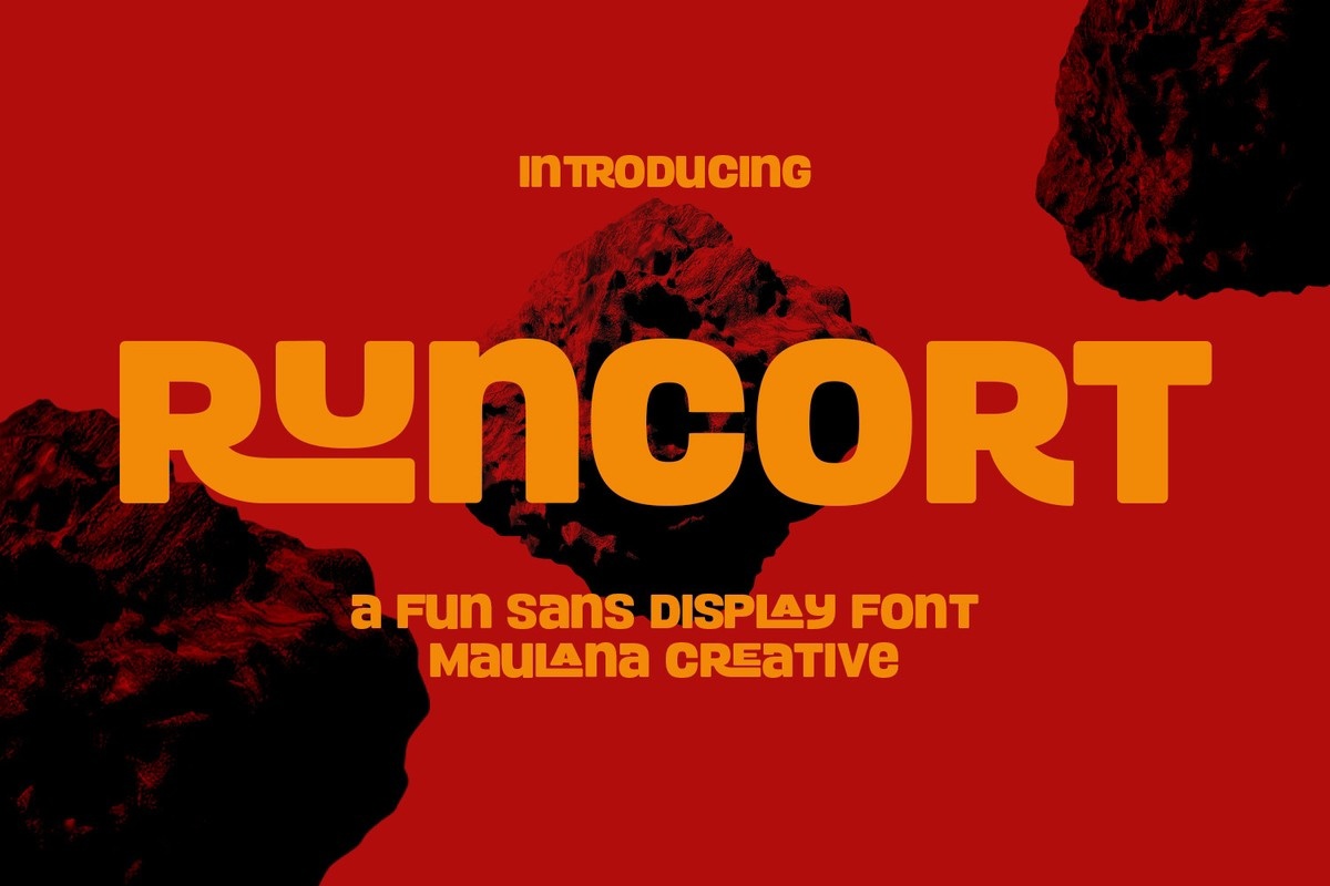 Пример шрифта Runcort #1