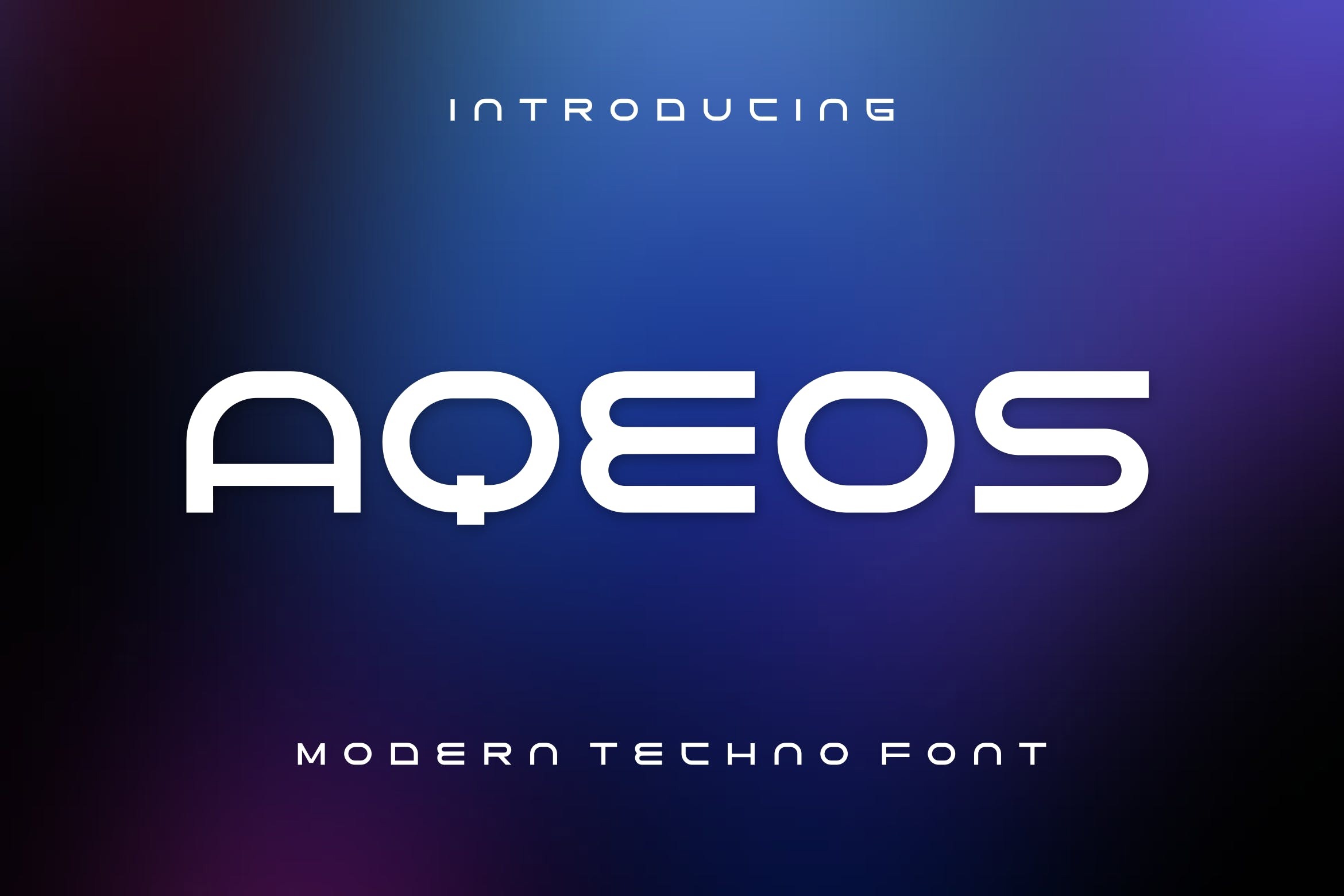 Пример шрифта Aqeos #1