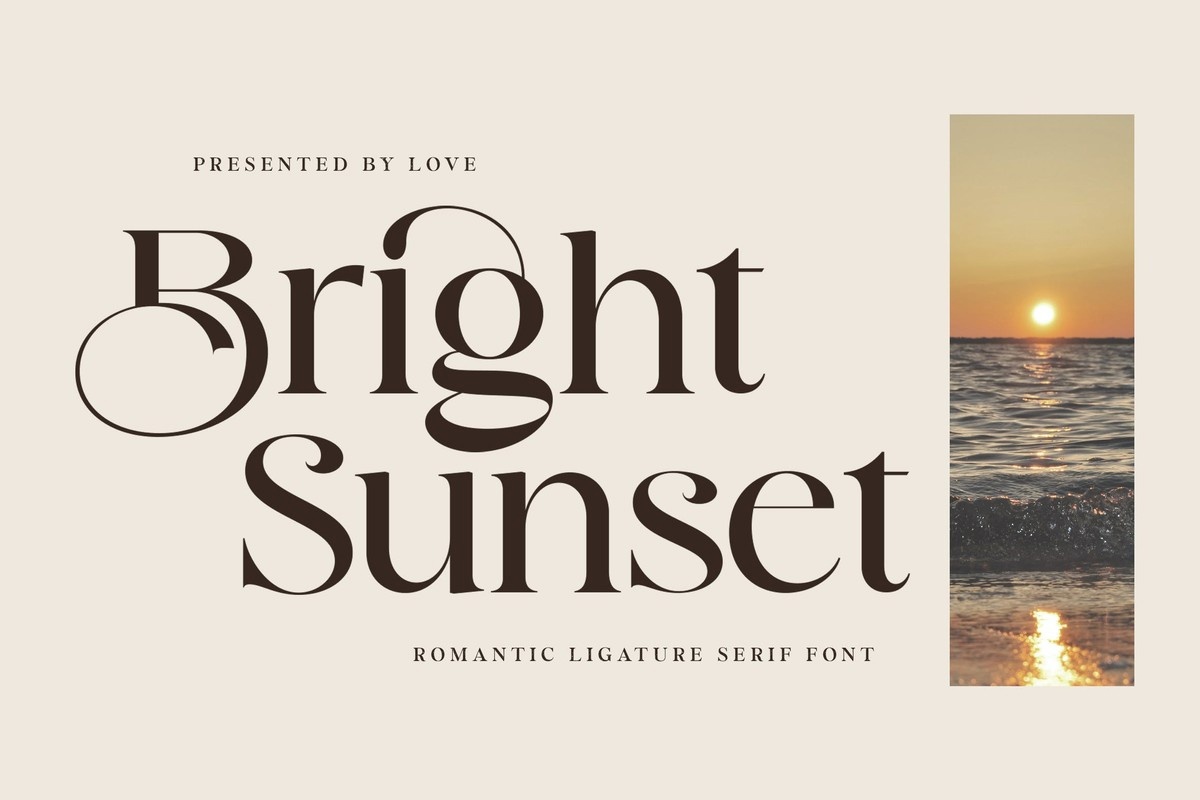 Пример шрифта Bright Sunset #1