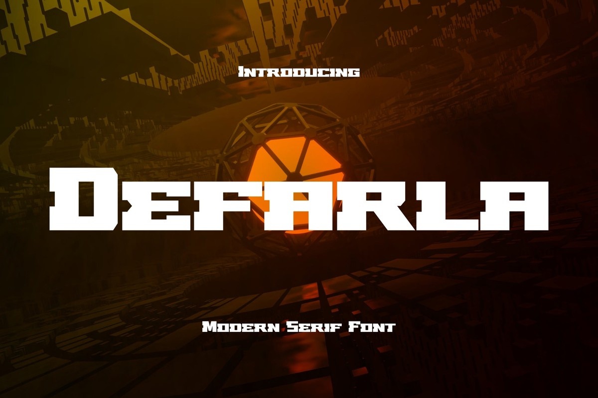 Пример шрифта Defarla #1