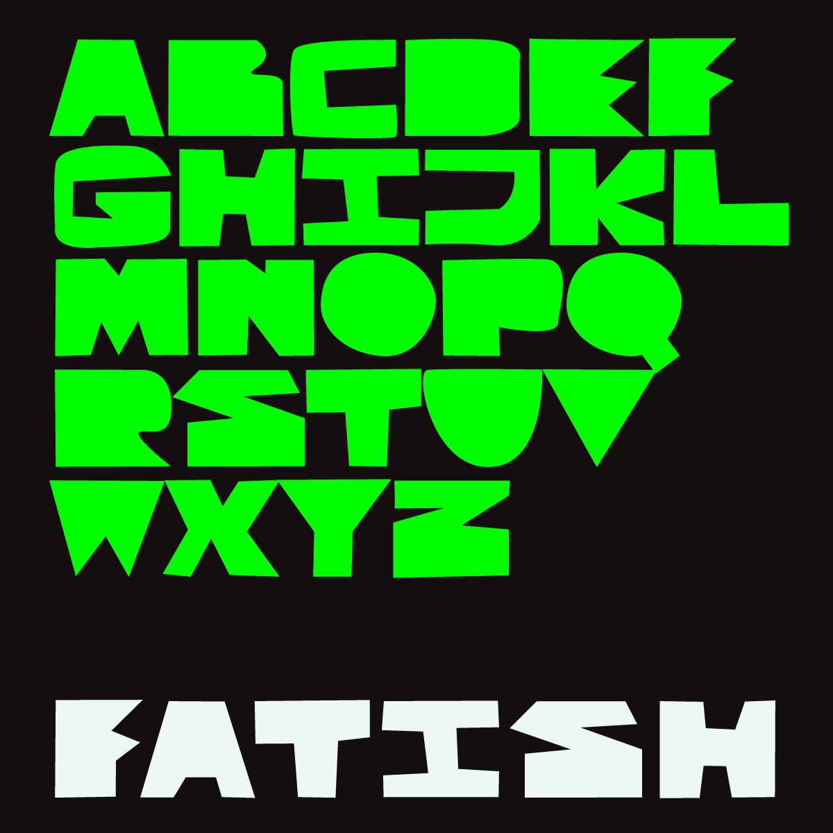 Пример шрифта Fatish #3