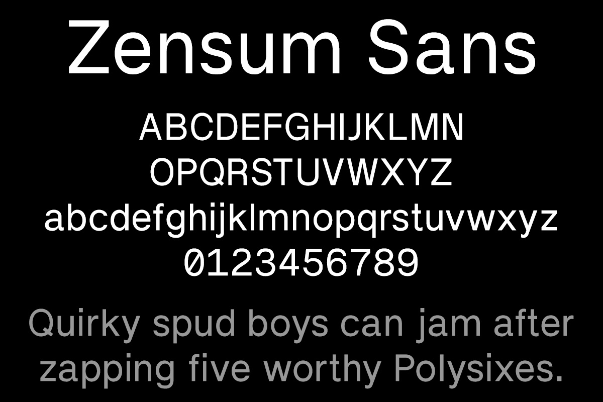 Пример шрифта Zensum Sans #1
