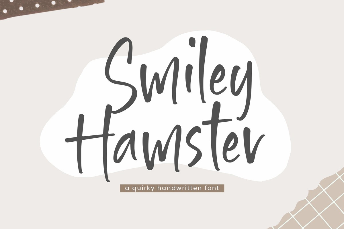 Пример шрифта Smiley Hamster #1