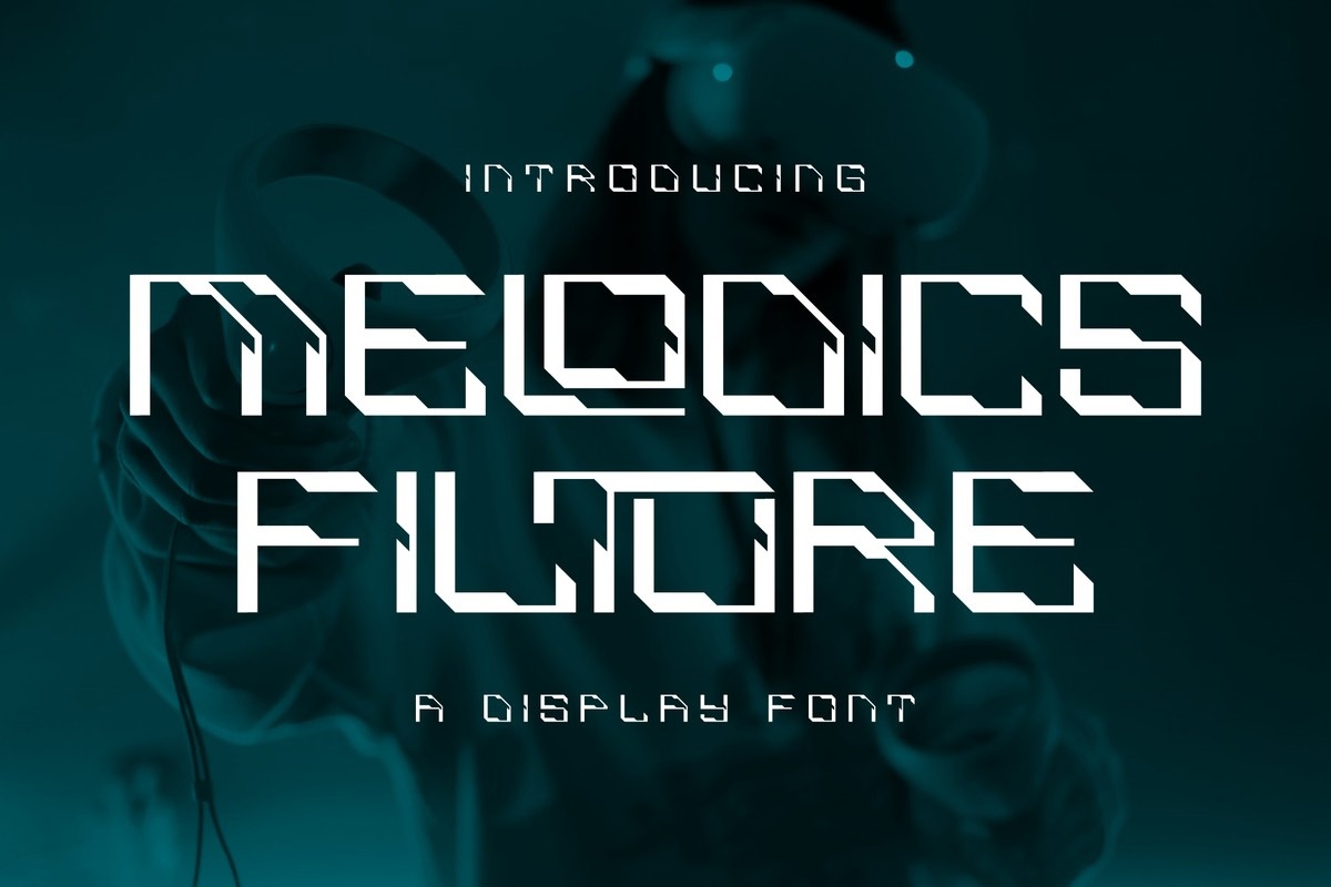 Пример шрифта Melodics Filture #1