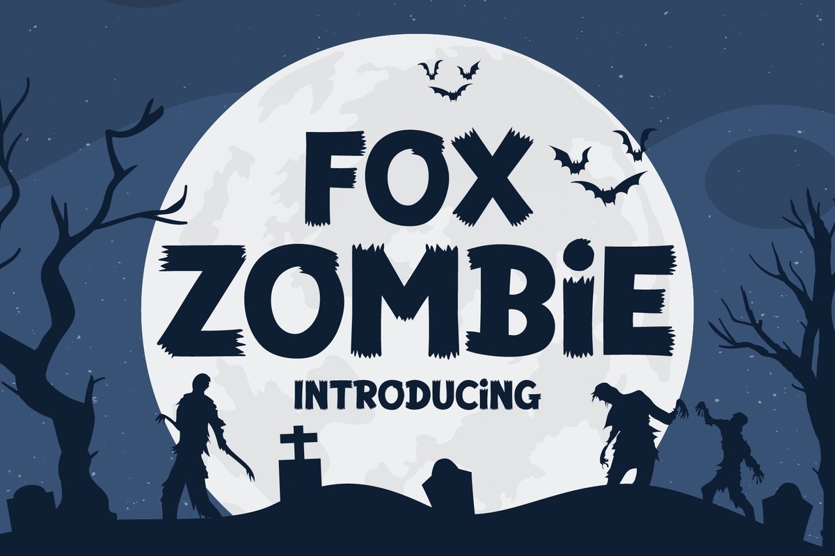 Пример шрифта Fox Zombie #1