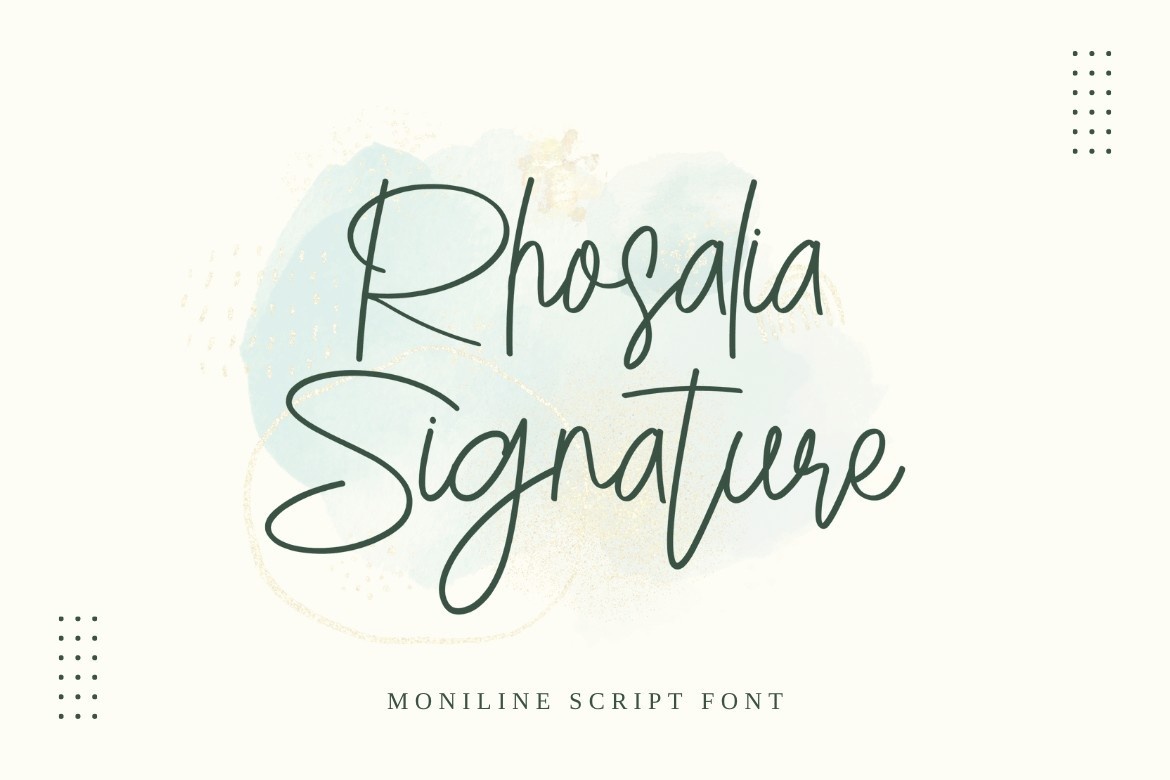 Пример шрифта Rhosalia Signature #1