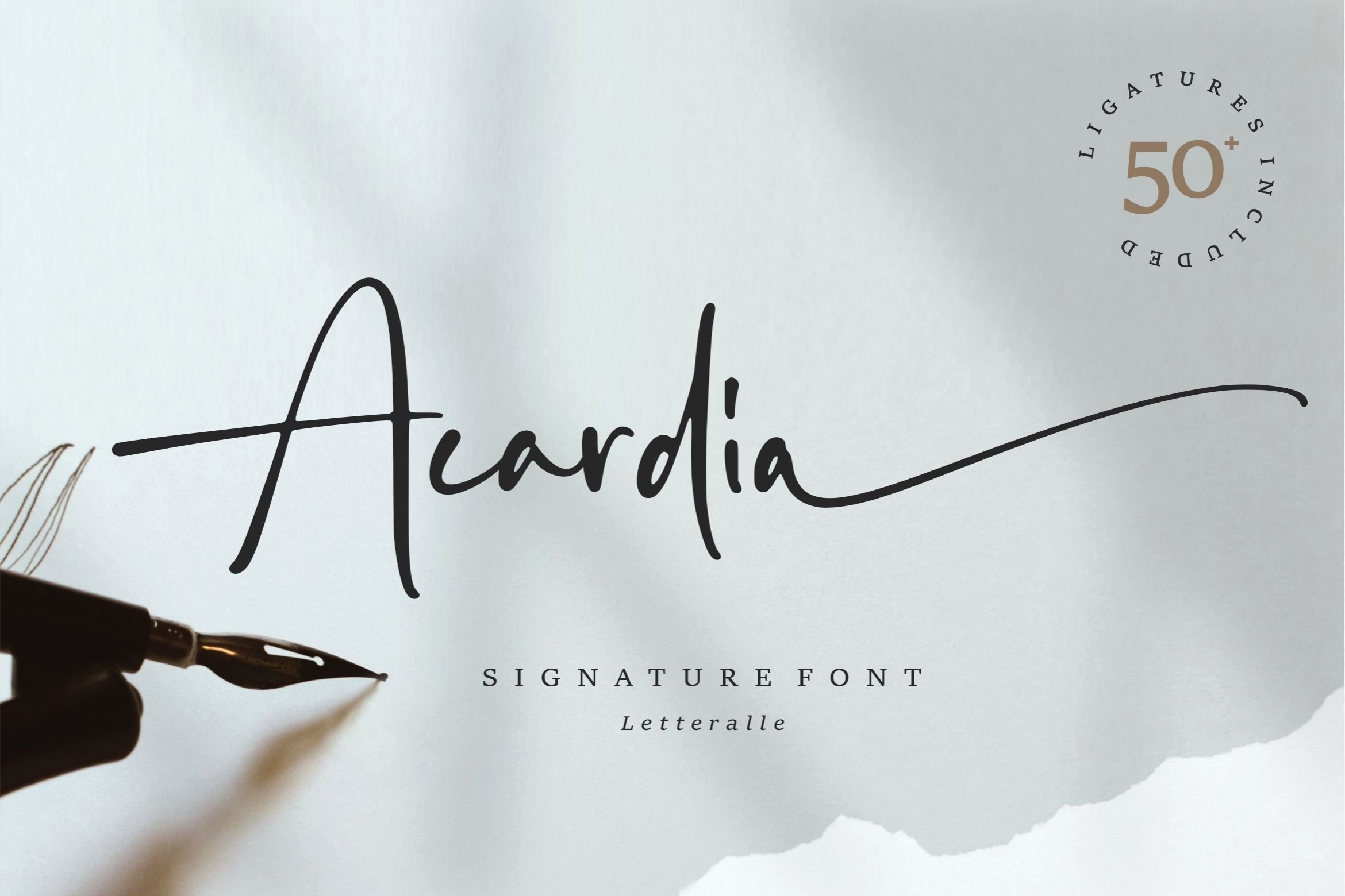 Пример шрифта Acardia Signature #1