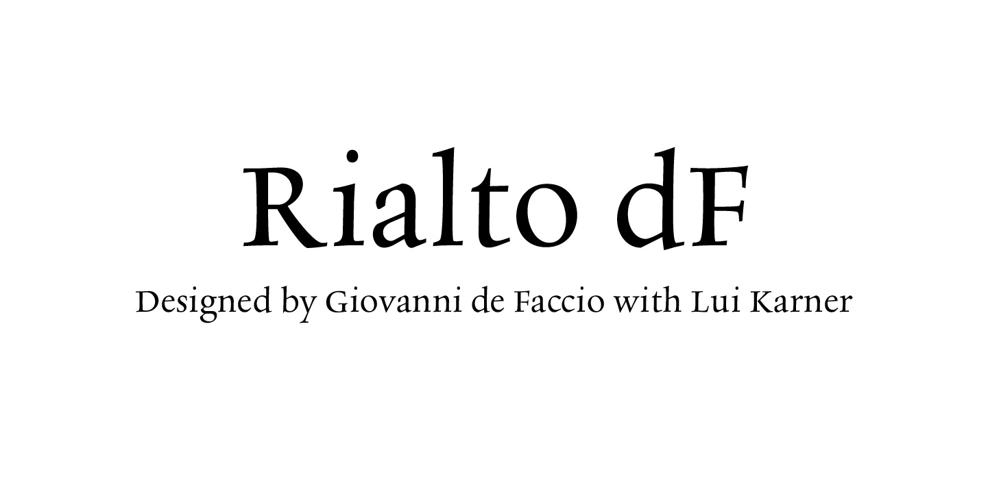 Пример шрифта Rialto dF #1