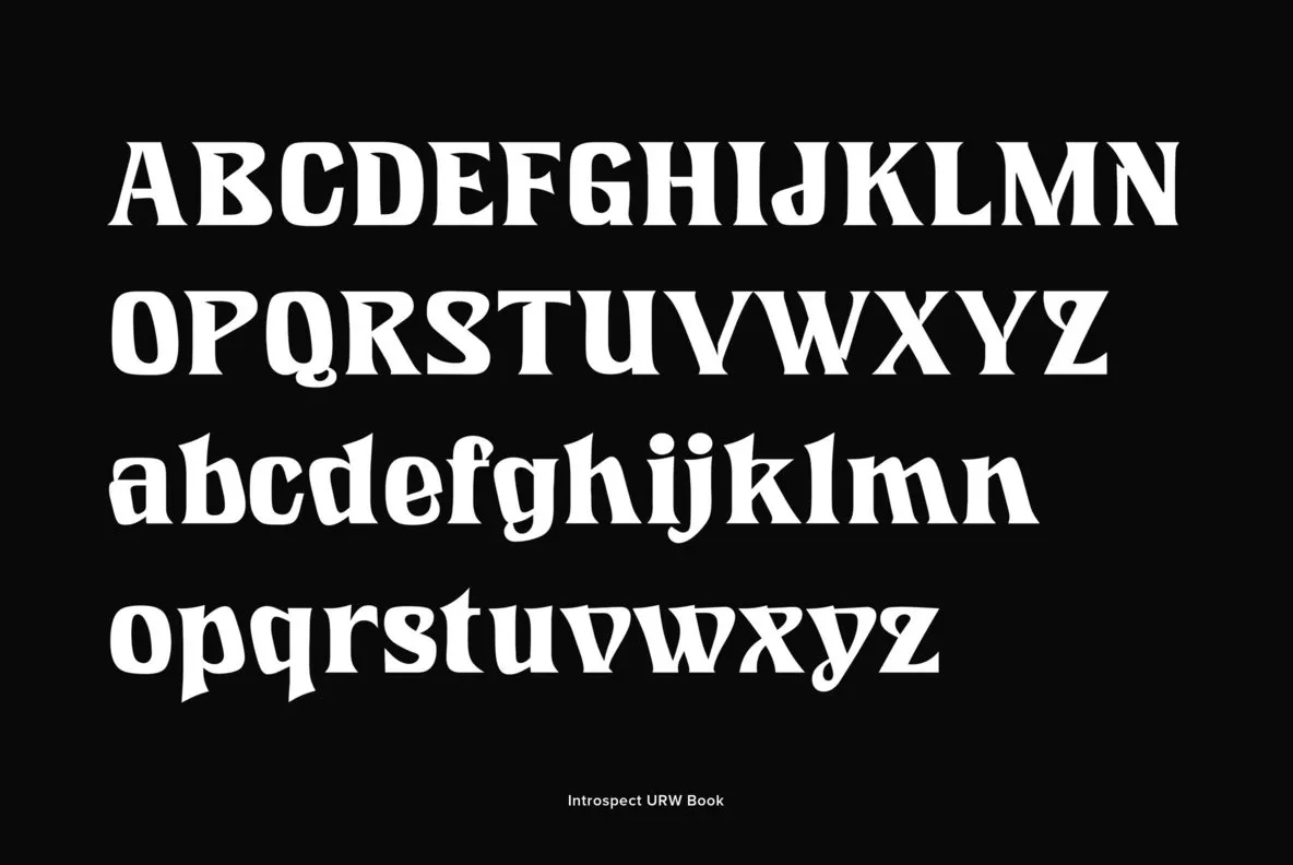Пример шрифта URW Introspect #2