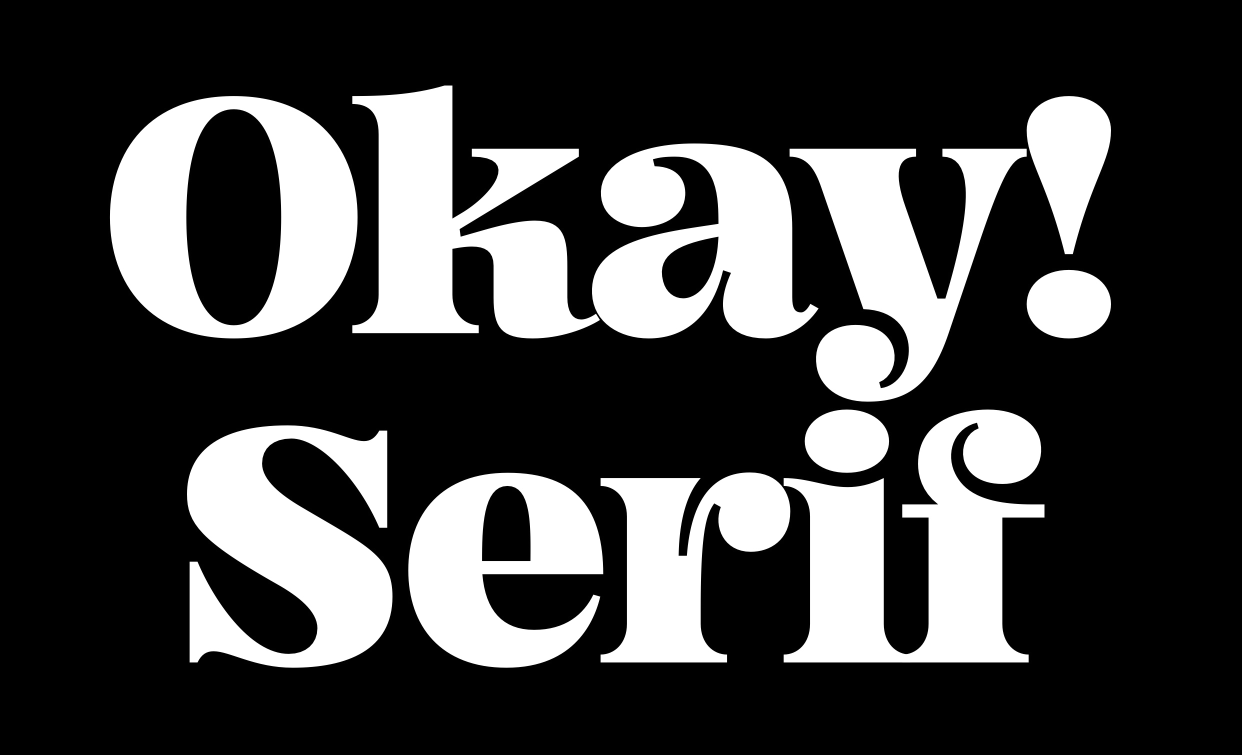 Пример шрифта Okay Serif #1