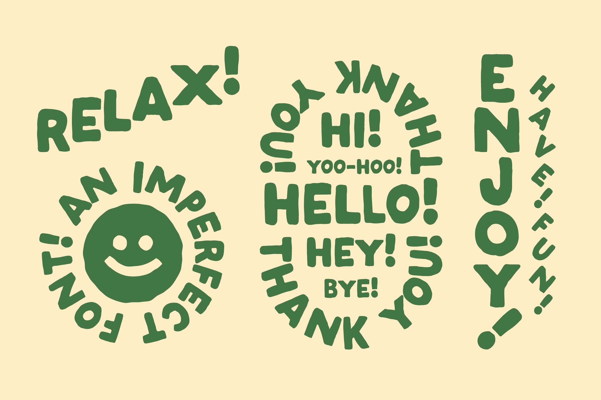 Пример шрифта Imperfect #2