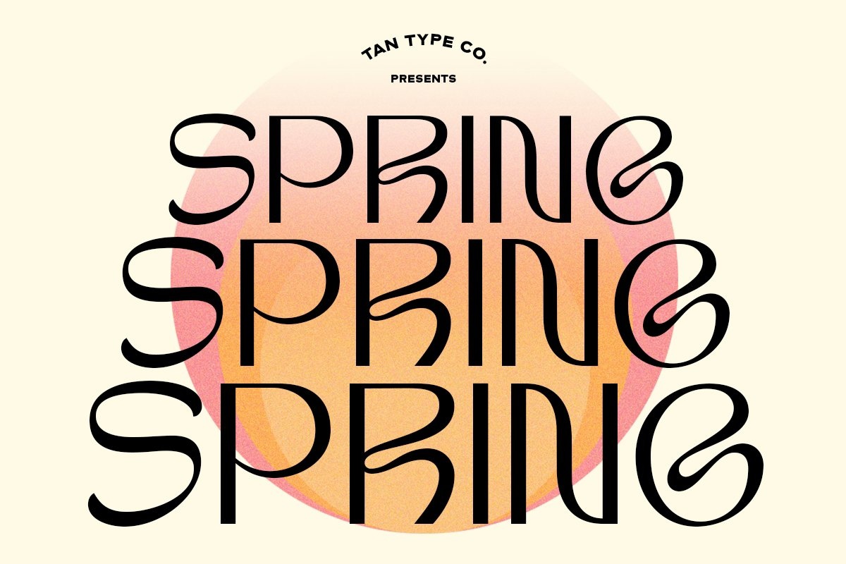 Пример шрифта TAN-SPRING #1