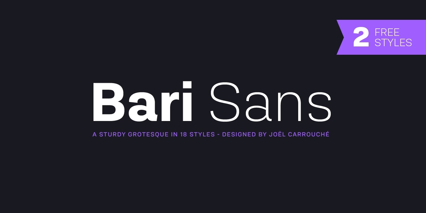 Пример шрифта Bari Sans #1