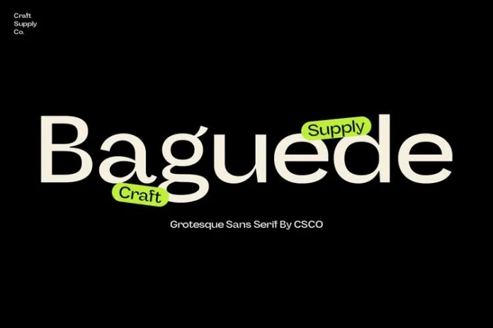 Пример шрифта Baguede #1