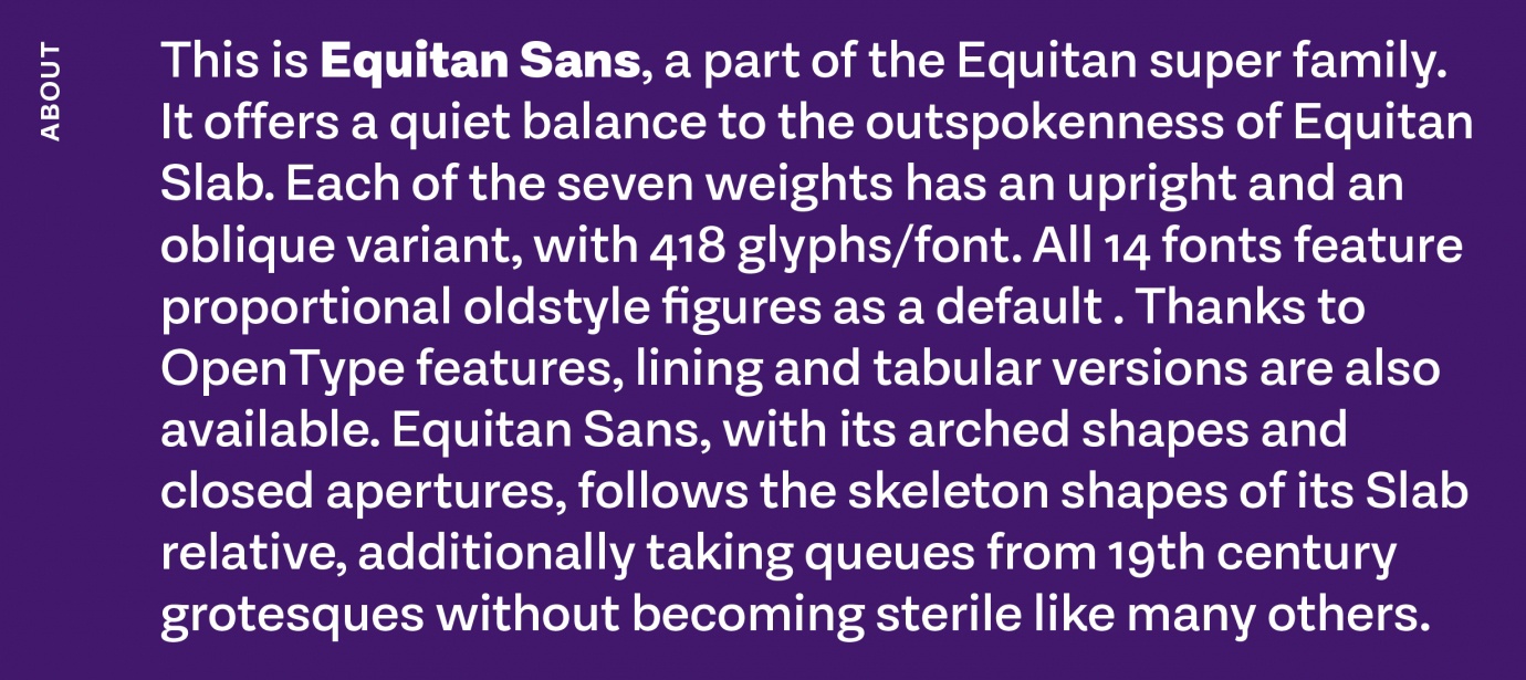 Пример шрифта Equitan Sans #3