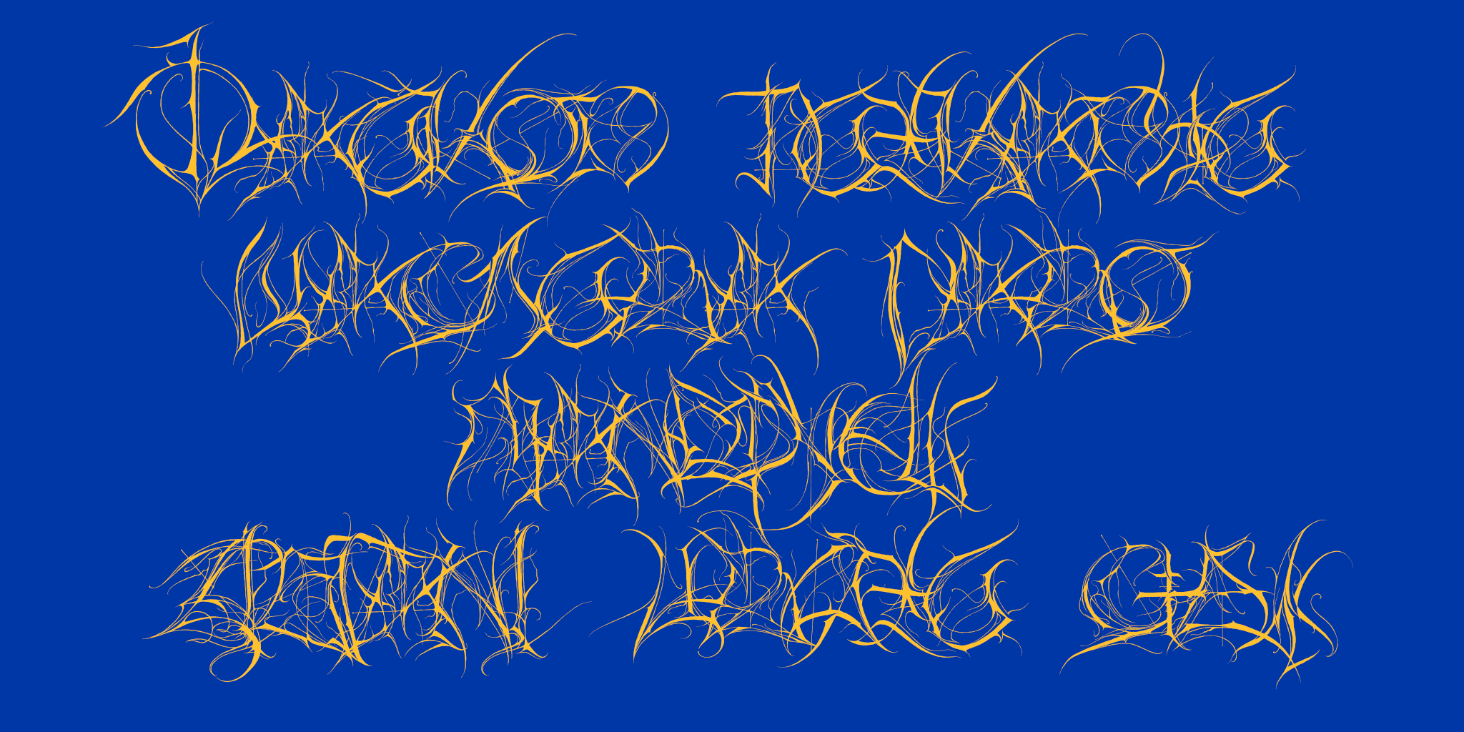 Пример шрифта Intradistaff #5