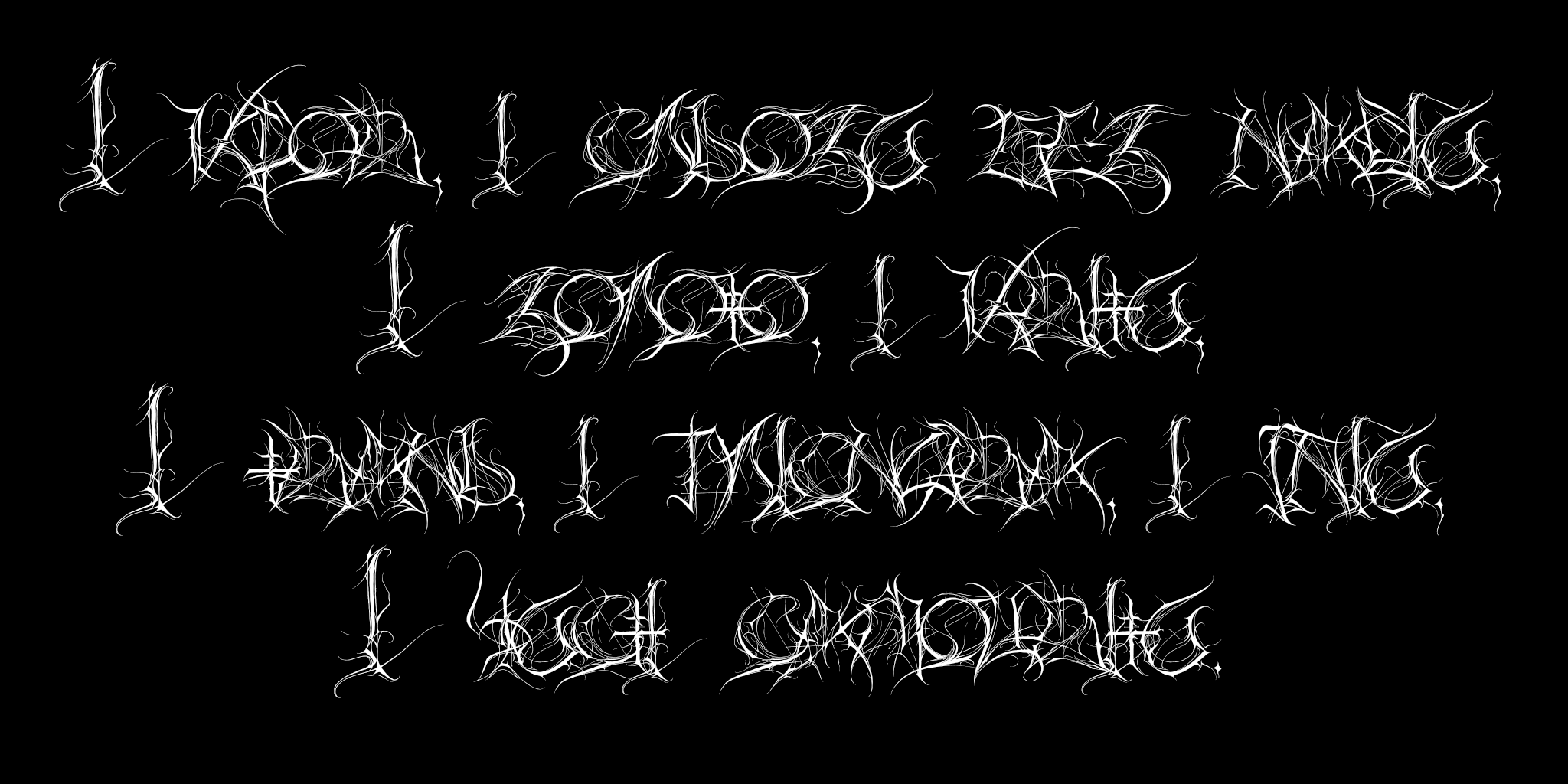 Пример шрифта Intradistaff #6