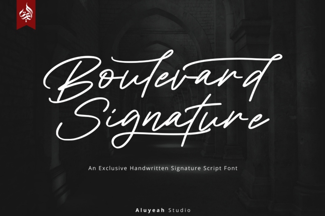 Пример шрифта Boulevard Signature #1