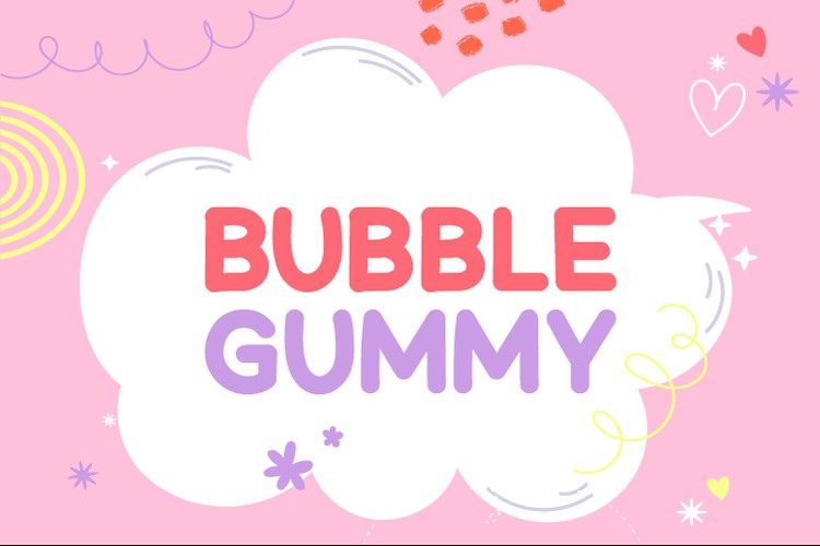 Пример шрифта Bubble Gummy #1