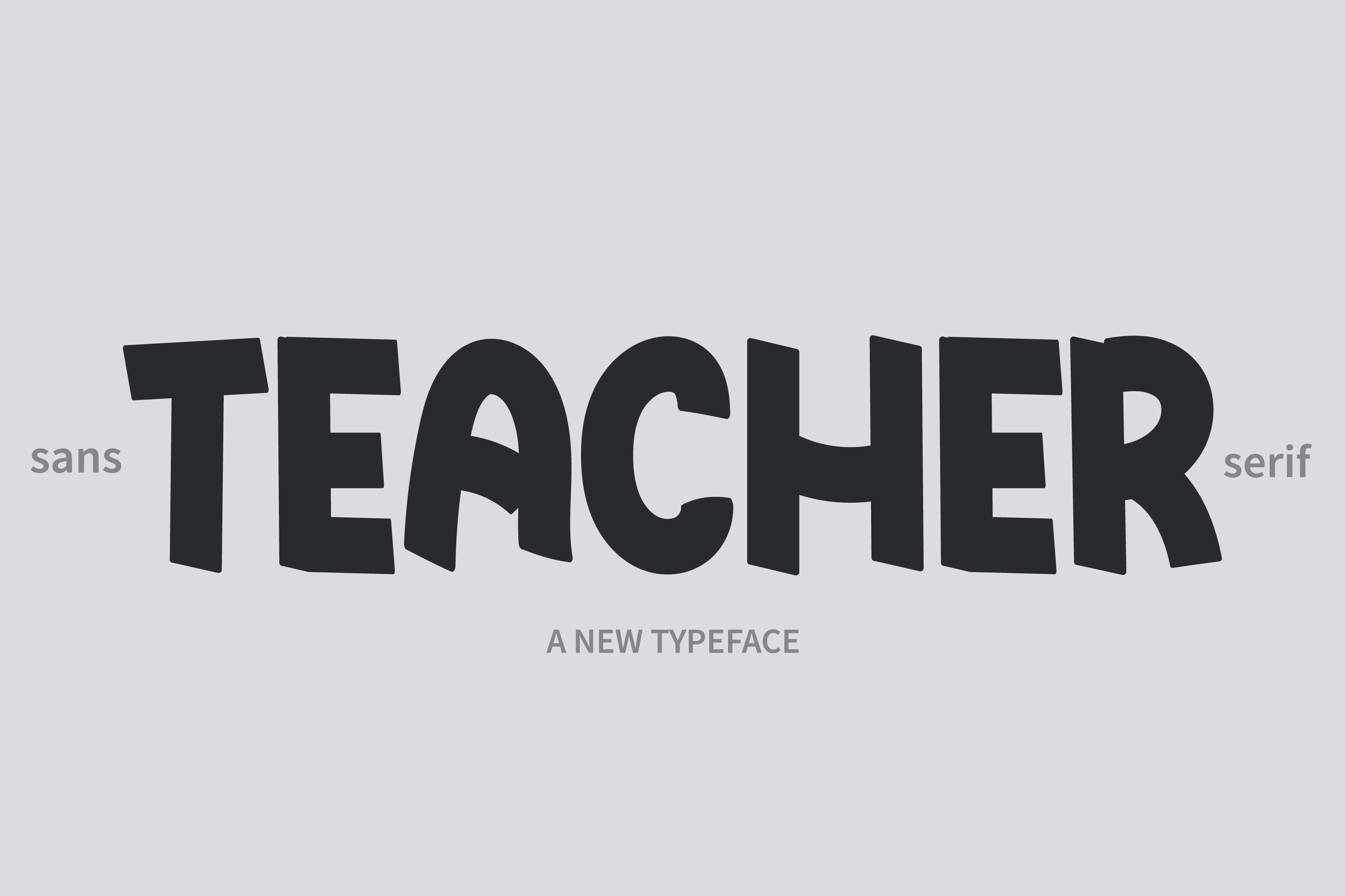 Пример шрифта Teachers #1