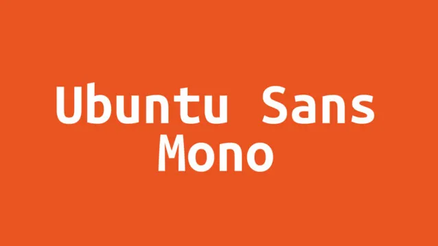 Пример шрифта Ubuntu Sans Mono #1