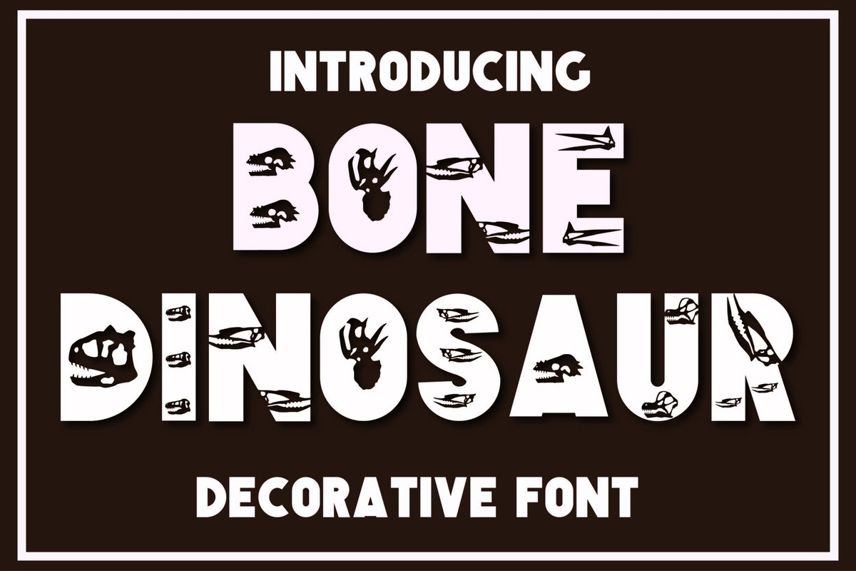 Пример шрифта Bone Dinosaur #1