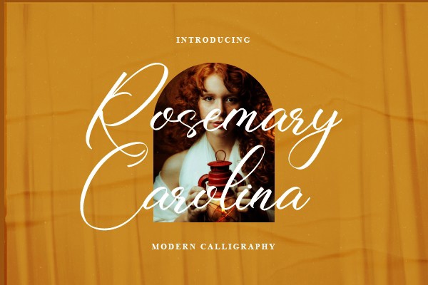 Пример шрифта Rosemary Carolina #1